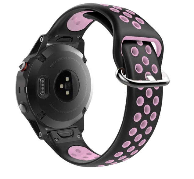 black-and-pink-garmin-fenix-7-watch-straps-nz-silicone-sports-watch-bands-aus