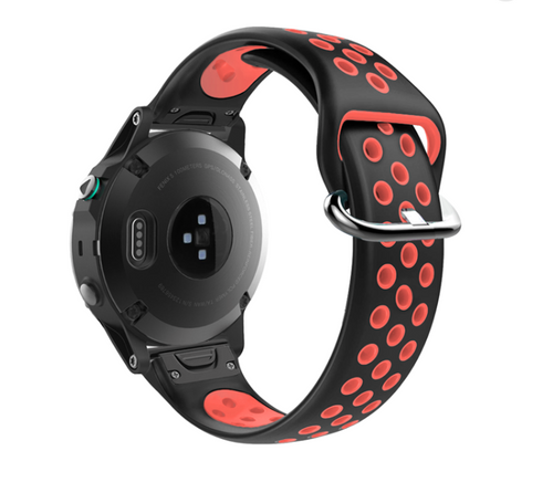 black-and-red-garmin-fenix-5-watch-straps-nz-silicone-sports-watch-bands-aus