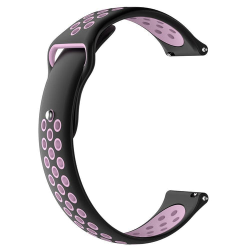 black-pink-coros-20mm-range-watch-straps-nz-silicone-sports-watch-bands-aus