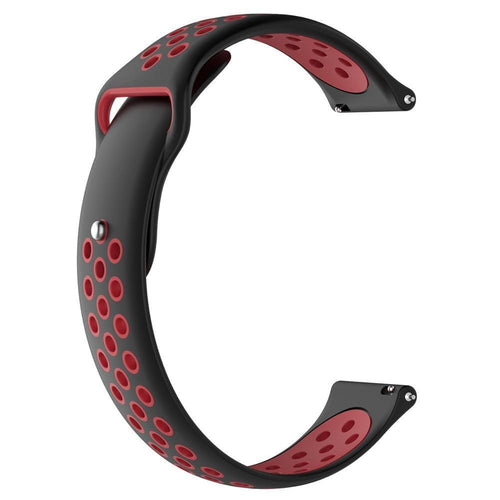 black-red-ticwatch-5-pro-watch-straps-nz-silicone-sports-watch-bands-aus