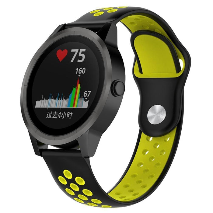 black-yellow-garmin-forerunner-55-watch-straps-nz-silicone-sports-watch-bands-aus