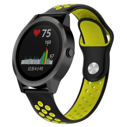 black-yellow-garmin-forerunner-158-watch-straps-nz-silicone-sports-watch-bands-aus