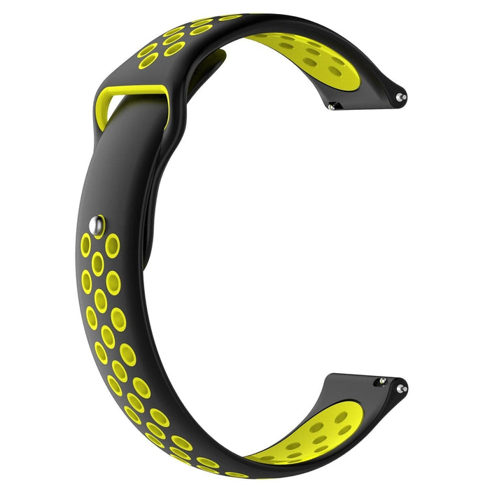 black-yellow-ticwatch-5-pro-watch-straps-nz-silicone-sports-watch-bands-aus