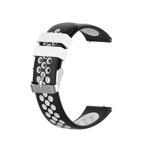 black-white-ticwatch-e2-watch-straps-nz-silicone-sports-watch-bands-aus