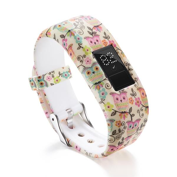 7 - Pink Butterflies Garmin Vivofit 3 & JR/JR2 Silicone Colourful Pattern Watch Straps NZ