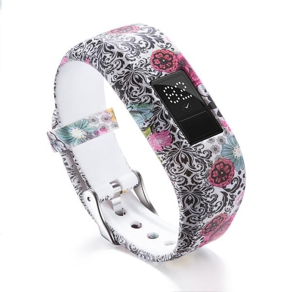 2 - Emoji Faces Garmin Vivofit 3 & JR/JR2 Silicone Colourful Pattern Watch Straps NZ