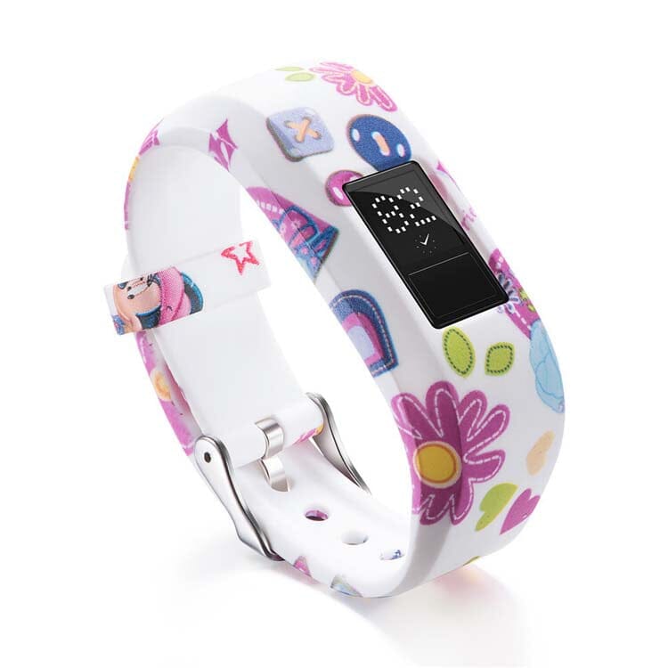 13 - Teal Swirls Garmin Vivofit 3 & JR/JR2 Silicone Colourful Pattern Watch Straps NZ