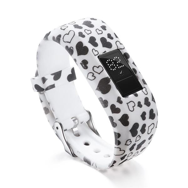 5 - Faces on White Background Garmin Vivofit 3 & JR/JR2 Silicone Colourful Pattern Watch Straps NZ