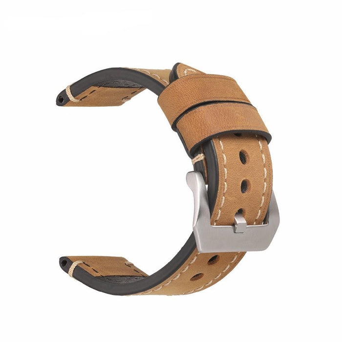 brown-silver-buckle-suunto-5-peak-watch-straps-nz-retro-leather-watch-bands-aus