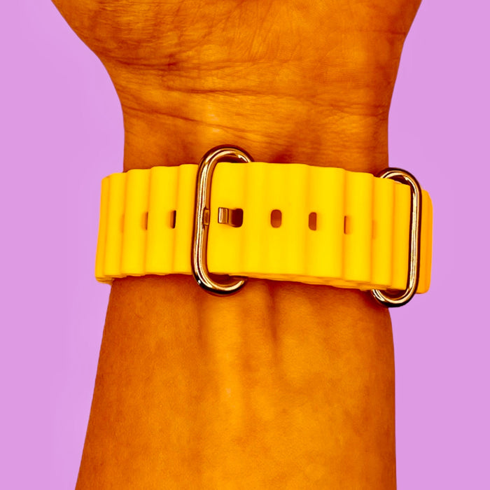 yellow-ocean-bands-ticwatch-e-c2-watch-straps-nz-ocean-band-silicone-watch-bands-aus