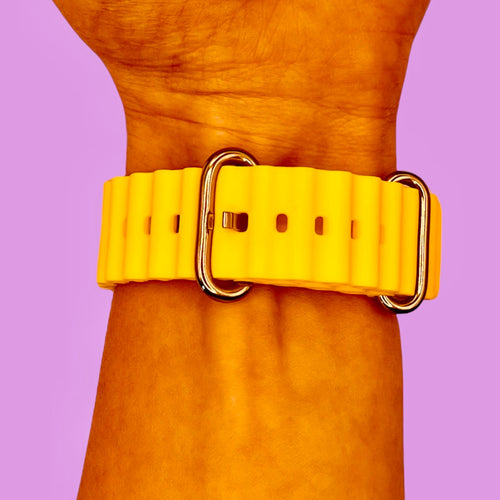 yellow-ocean-bands-samsung-galaxy-watch-6-(40mm)-watch-straps-nz-ocean-band-silicone-watch-bands-aus