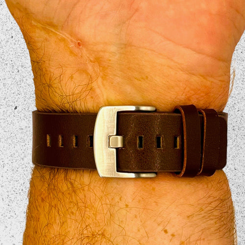 brown-silver-buckle-polar-ignite-3-watch-straps-nz-leather-watch-bands-aus