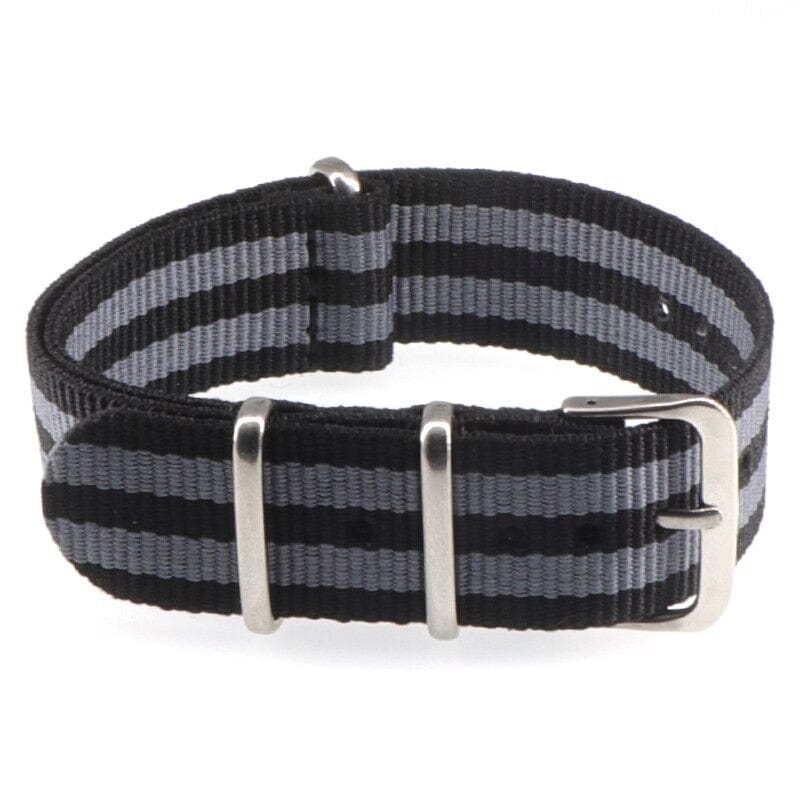 black-grey-one-piece-nato-nylon-watch-straps-nz-watch-bands-aus-994109,994125,994140,994155