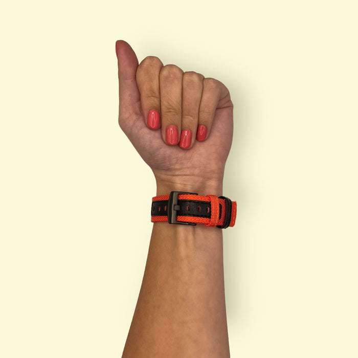 orange-samsung-galaxy-watch-6-classic-(43mm)-watch-straps-nz-nylon-and-leather-watch-bands-aus