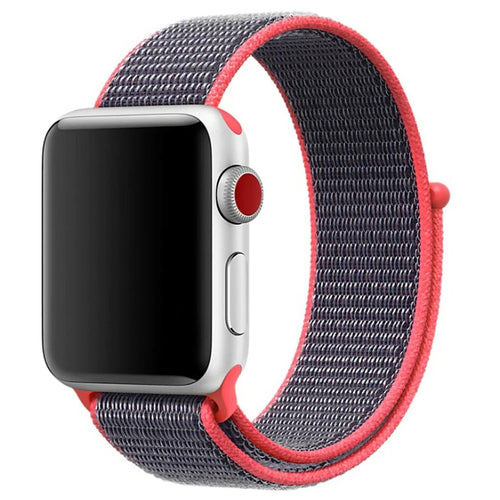 electric-pink-garmin-quatix-6-watch-straps-nz-nylon-sports-loop-watch-bands-aus