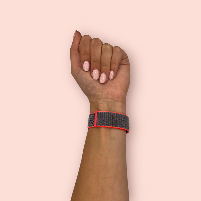 electric-pink-garmin-fenix-5-watch-straps-nz-nylon-sports-loop-watch-bands-aus