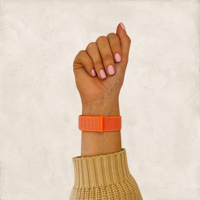 spicy-orange-garmin-instinct-watch-straps-nz-nylon-sports-loop-watch-bands-aus