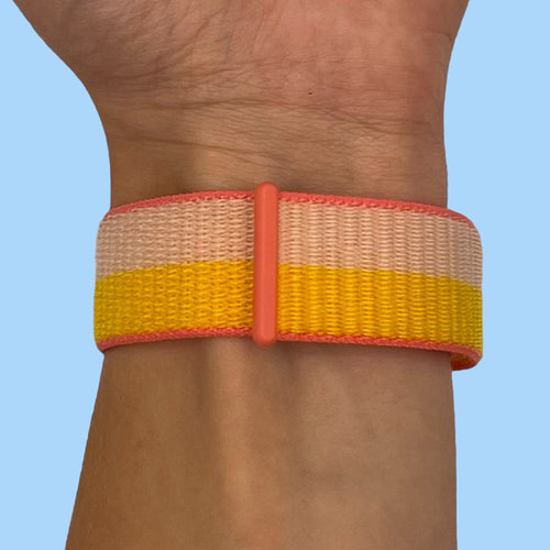 peach-yellow-garmin-forerunner-955-watch-straps-nz-nylon-sports-loop-watch-bands-aus