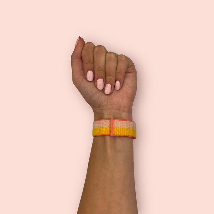 peach-yellow-garmin-quatix-6-watch-straps-nz-nylon-sports-loop-watch-bands-aus