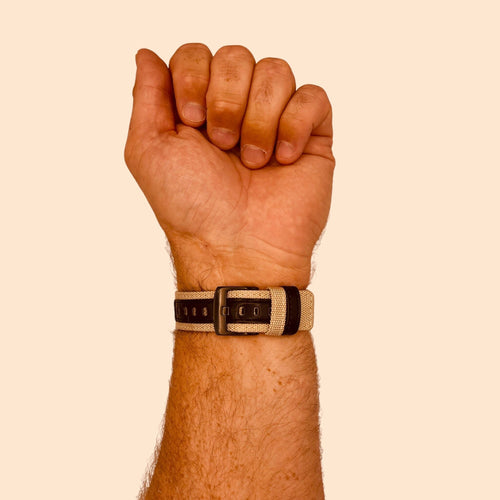 khaki-garmin-vivomove-hr-hr-sports-watch-straps-nz-nylon-and-leather-watch-bands-aus