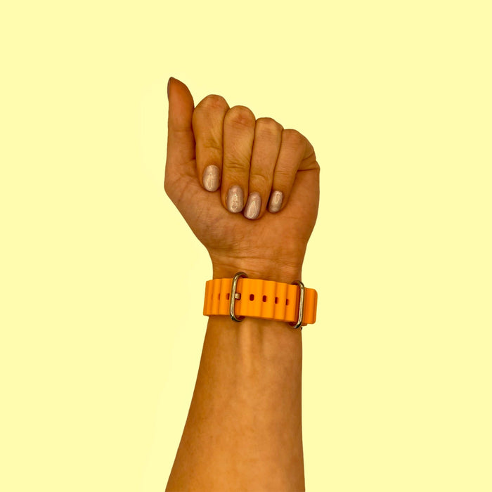 orange-ocean-bands-garmin-forerunner-158-watch-straps-nz-ocean-band-silicone-watch-bands-aus