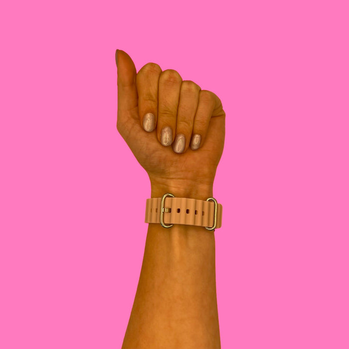 pink-ocean-bands-garmin-forerunner-158-watch-straps-nz-ocean-band-silicone-watch-bands-aus