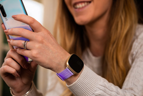 lavender-fitbit-charge-2-watch-straps-nz-canvas-watch-bands-aus