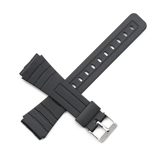 Black Silicone Watch Straps Compatible with the Casio W & SGW Ranges NZ