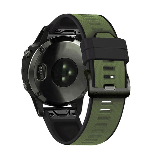 army-green-garmin-fenix-5-watch-straps-nz-dual-colour-sports-watch-bands-aus