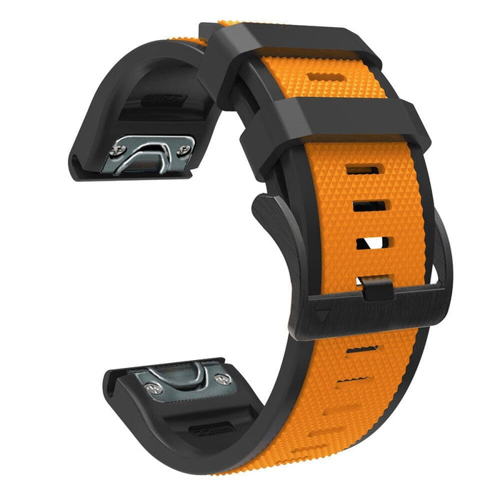 orange-garmin-quatix-6-watch-straps-nz-dual-colour-sports-watch-bands-aus