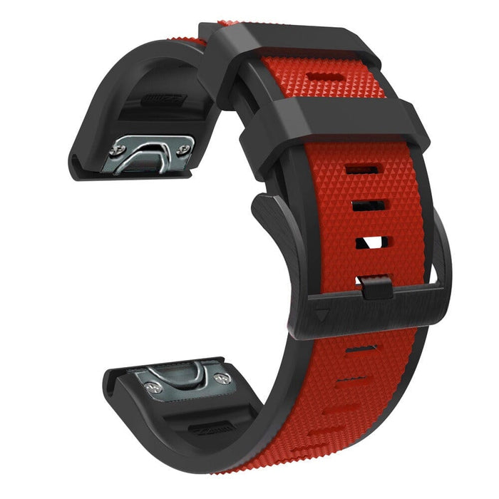 red-garmin-fenix-7-watch-straps-nz-dual-colour-sports-watch-bands-aus