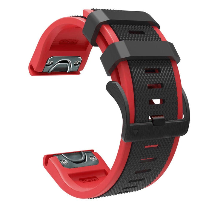 red-black-garmin-epix-(gen-2)-watch-straps-nz-dual-colour-sports-watch-bands-aus