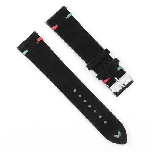 black-red-green-3plus-vibe-smartwatch-watch-straps-nz-suede-watch-bands-aus