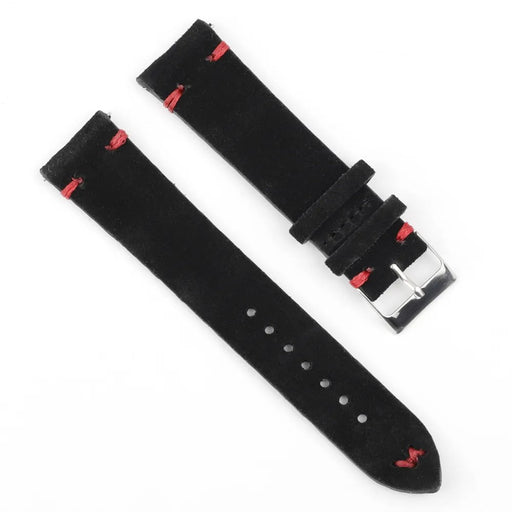 black-red-coros-apex-42mm-pace-2-watch-straps-nz-suede-watch-bands-aus