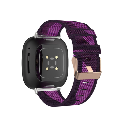 purple-pattern-fossil-hybrid-tailor,-venture,-scarlette,-charter-watch-straps-nz-canvas-watch-bands-aus