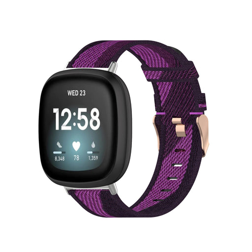 fitbit-sense-watch-straps-nz-versa-3-canvas-watch-bands-aus-purple-pattern