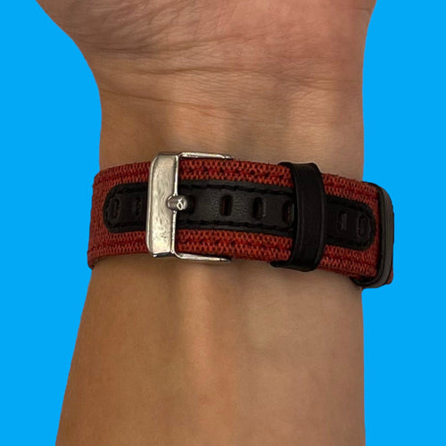red-samsung-galaxy-watch-6-classic-(43mm)-watch-straps-nz-denim-watch-bands-aus
