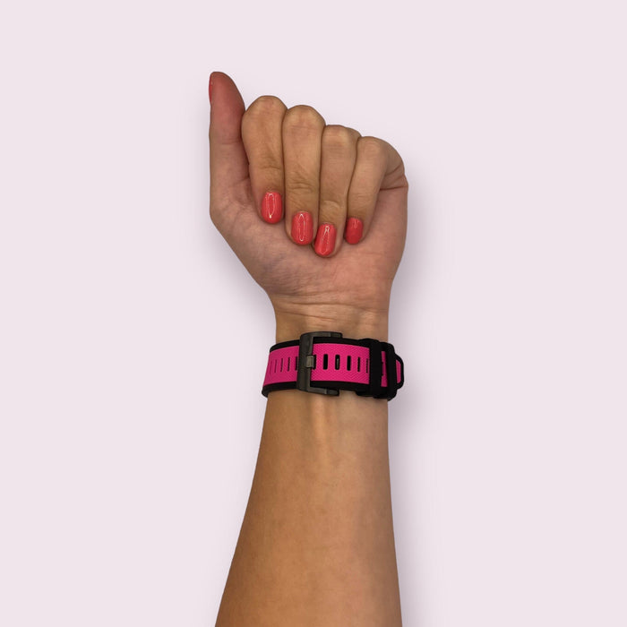 pink-garmin-quatix-6-watch-straps-nz-dual-colour-sports-watch-bands-aus