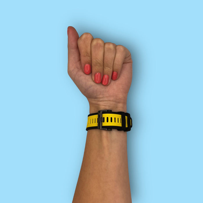 yellow-garmin-quatix-6-watch-straps-nz-dual-colour-sports-watch-bands-aus