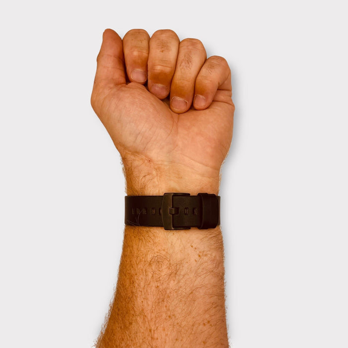 black-black-buckle-ticwatch-5-pro-watch-straps-nz-leather-watch-bands-aus