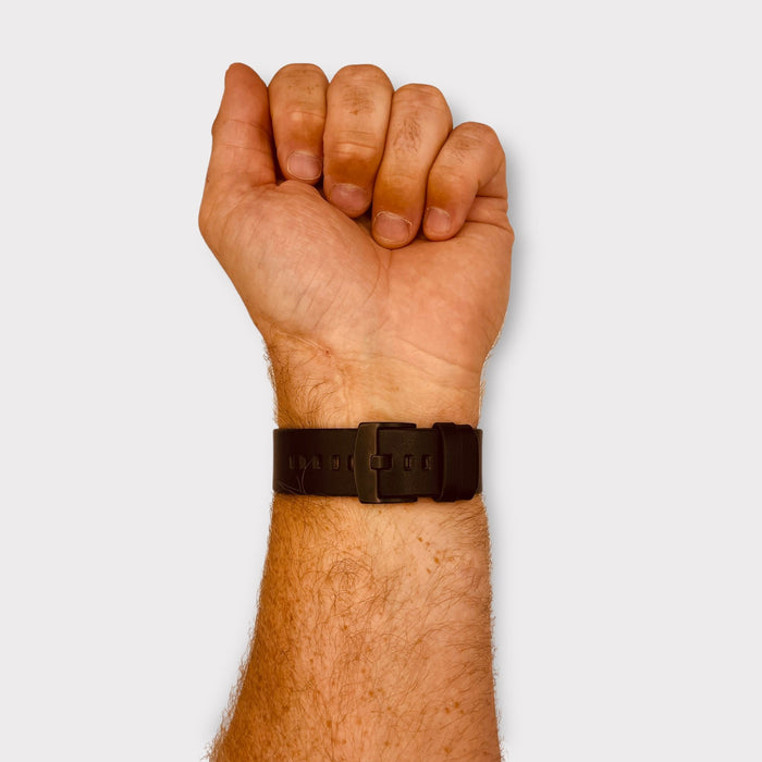 black-garmin-fenix-5-watch-straps-nz-leather-watch-bands-aus