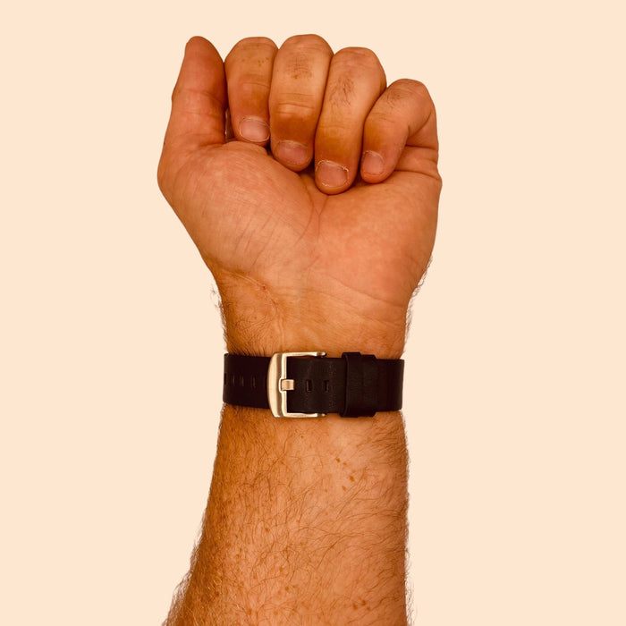 black-silver-buckle-asus-zenwatch-2-(1.45")-watch-straps-nz-leather-watch-bands-aus