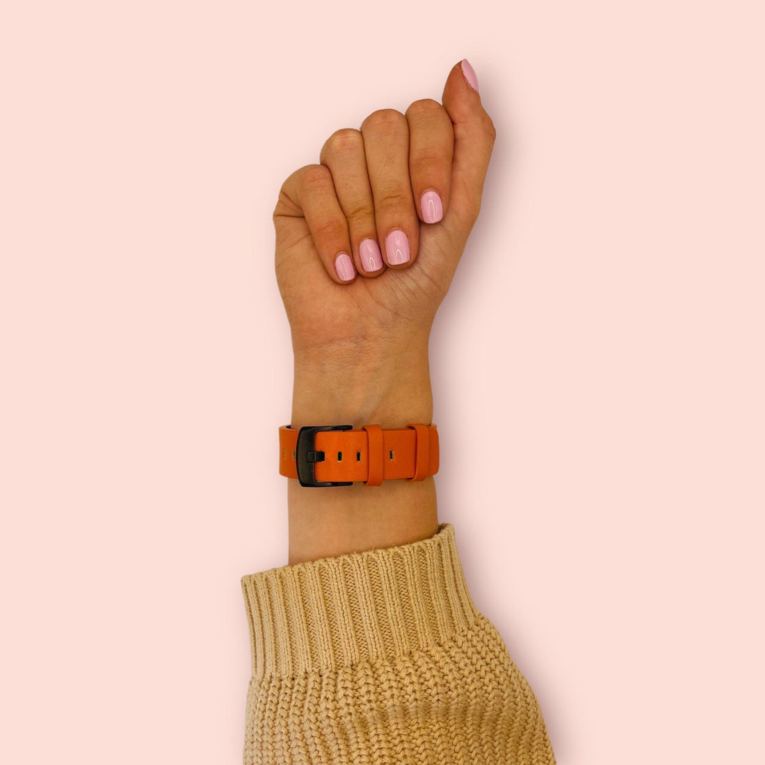orange-black-buckle-samsung-gear-live-watch-straps-nz-leather-watch-bands-aus