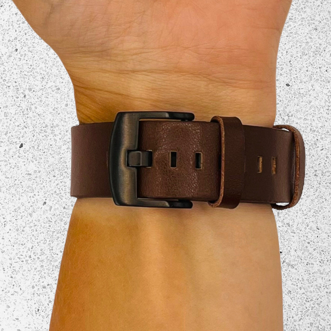 brown-black-buckle-samsung-galaxy-watch-6-(44mm)-watch-straps-nz-leather-watch-bands-aus