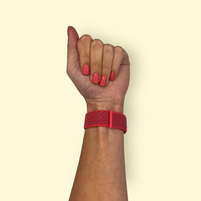 red-garmin-forerunner-955-watch-straps-nz-nylon-sports-loop-watch-bands-aus