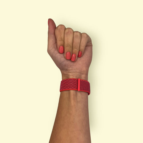 red-garmin-forerunner-945-watch-straps-nz-nylon-sports-loop-watch-bands-aus