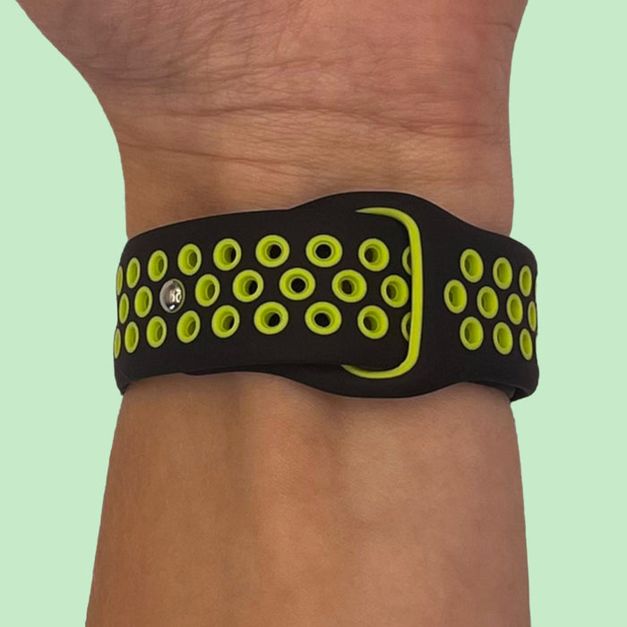 black-green-samsung-galaxy-watch-3-(41mm)-watch-straps-nz-silicone-sports-watch-bands-aus