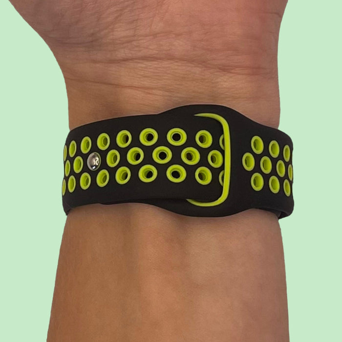black-green-fitbit-sense-watch-straps-nz-silicone-sports-watch-bands-aus
