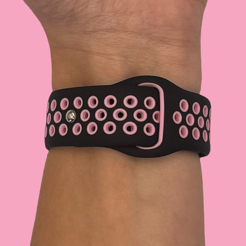 black-pink-ticwatch-5-pro-watch-straps-nz-silicone-sports-watch-bands-aus