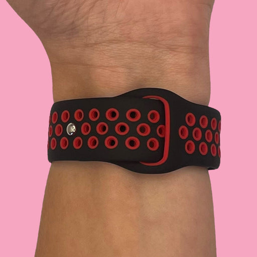 black-red-google-pixel-watch-watch-straps-nz-silicone-sports-watch-bands-aus